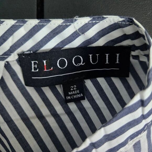 Eloquii Womens Floral Midi Shirt Dress Size 22 Long Sleeve Spring Bloomcore NWT - Picture 5 of 10